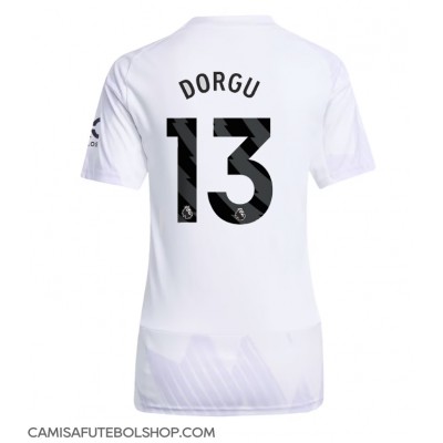 Camisa de time de futebol Manchester United Patrick Dorgu #13 Replicas 2º Equipamento Feminina 2025-26 Manga Curta Camisa de time de futebol Manchester United Patrick Dorgu #13 Replicas 2º Equipamento Feminina 2025-26 Manga Curta